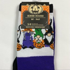 NWT Halloween Gnome Knee Highs Socks Women’s Size 5-9